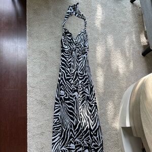Zebra print maxi dress